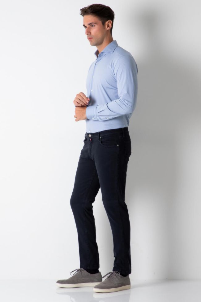 b-settecento Hose Herren B-Settecento 5 Pocket Slim Einfarbig 97% Baumwolle 3% elastan Black Friday