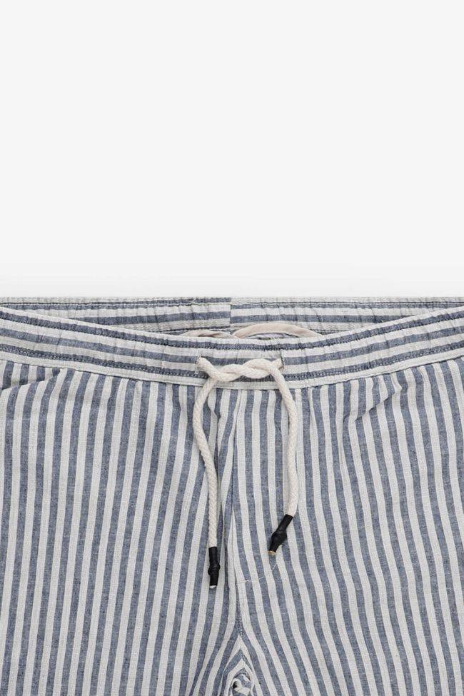 b-style Hose Herren B-Style Bermuda Regular Streifen 51% Leinen 49% Baumwolle Top Angebot