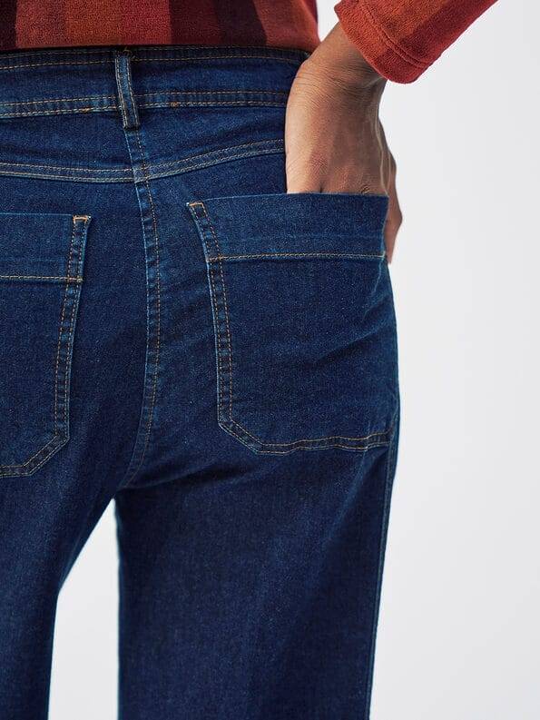 Mademoiselle YéYé Jeans Hose mit breitem Saumaufschlag aus Bio-Baumwolle Online Shopping