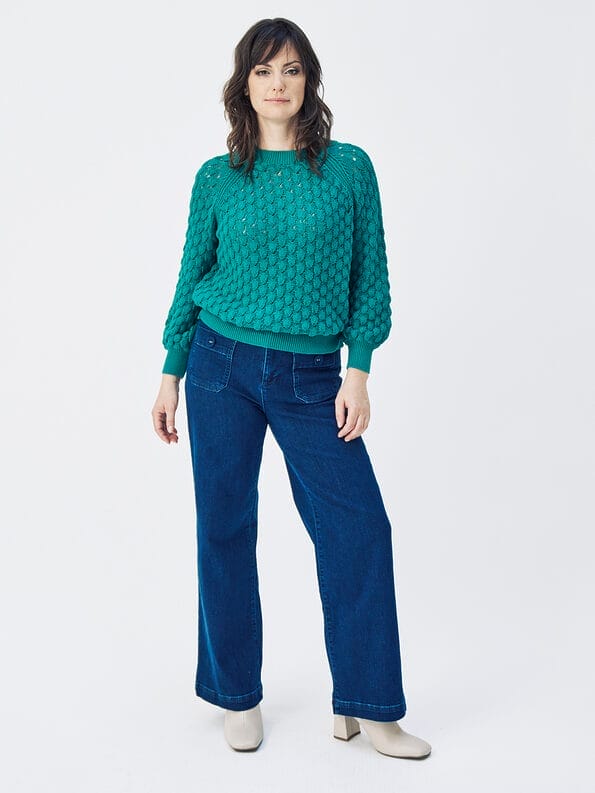 Mademoiselle YéYé Jeans Hose mit aufgesetzten Taschen aus Bio-Baumwolle Preisnachlass