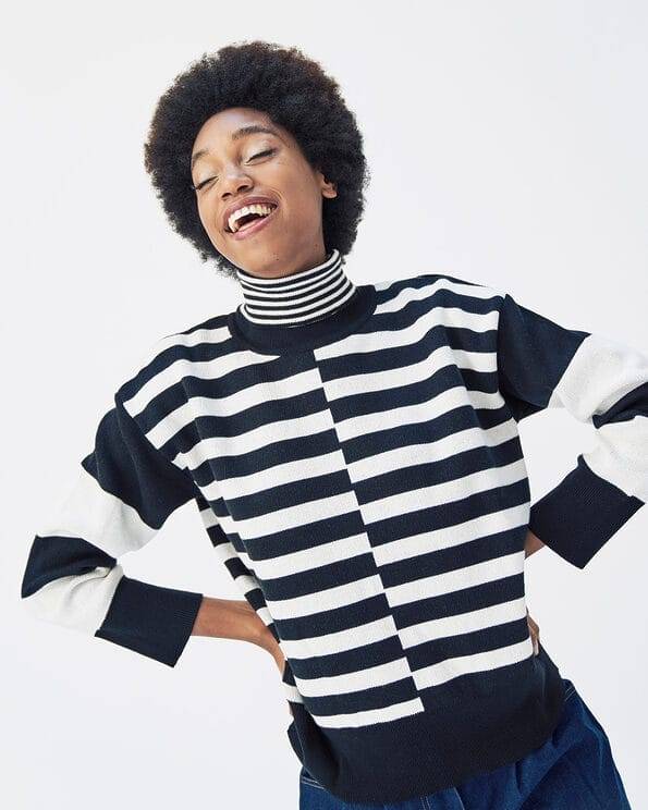 Mademoiselle YéYé Rollkragen Strickpullover aus Bio-Baumwolle Cyber Monday