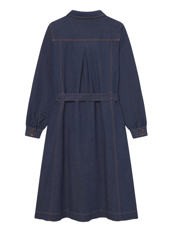Mademoiselle YéYé Jeans Kleid mit Bindeband aus Bio-Baumwolle Weihnachtsangebot