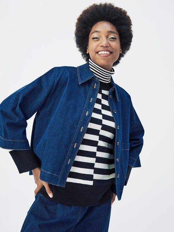 Mademoiselle YéYé Jeans Overshirt aus Bio-Baumwolle Muttertagsangebot