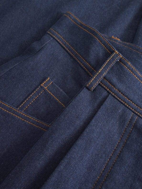Mademoiselle YéYé Jeans Palazzo Hose mit Bundfalten aus Bio-Baumwolle Vatertagsangebot