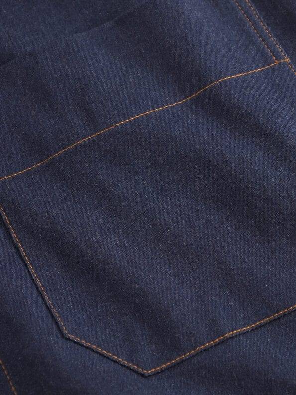 Mademoiselle YéYé Jeans Pinafore-Kleid mit Reißverschluss aus Bio-Baumwolle Top Angebot