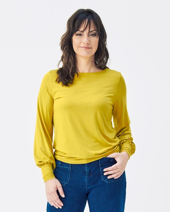 Mademoiselle YéYé Jersey Top mit Ballonärmeln aus Ecovero by Lenzing Online Outlet