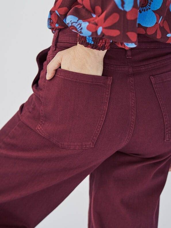 Mademoiselle YéYé Jeans Hose mit weitem Bein aus Bio-Baumwolle Räumungsverkauf