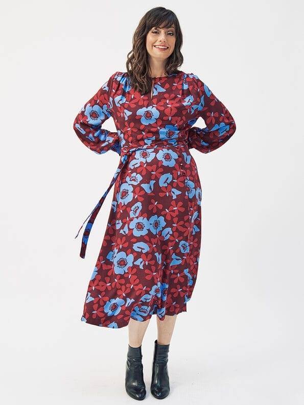 Mademoiselle YéYé Midikleid mit Saumschlitz aus Ecovero by Lenzing Tägliche Deals
