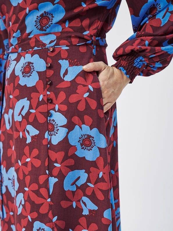 Mademoiselle YéYé Midikleid mit Saumschlitz aus Ecovero by Lenzing Tägliche Deals