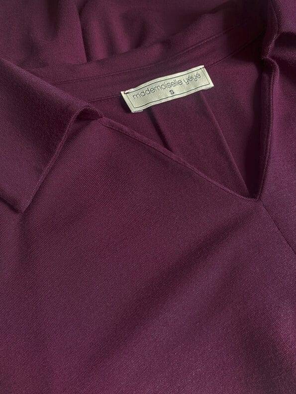 Mademoiselle YéYé Jersey Bluse mit Kellerfalte aus Ecovero by Lenzing Riesige Ersparnisse