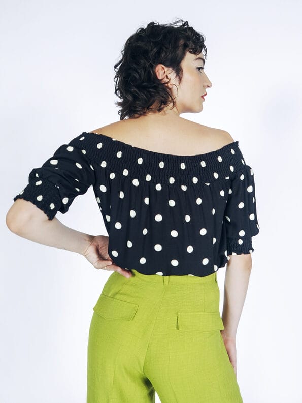 Mademoiselle YéYé Schulterfreie Bluse aus EcoVero by Lenzing Neueste Stile