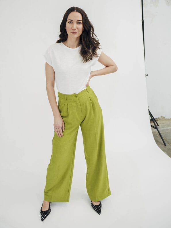 Mademoiselle YéYé Bundfaltenhose mit weitem Bein Zeitbegrenzte Promotion