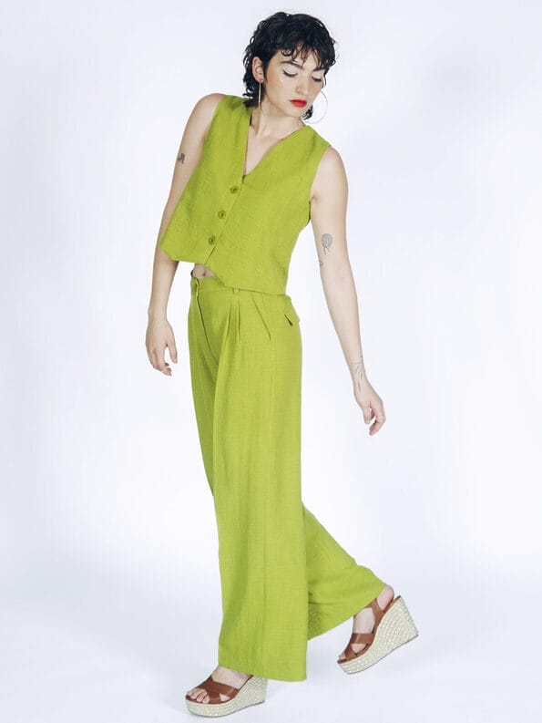 Mademoiselle YéYé Bundfaltenhose mit weitem Bein Zeitbegrenzte Promotion