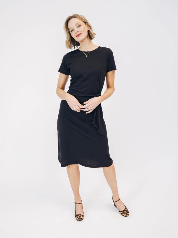 Mademoiselle YéYé Shirtkleid mit Knotendetail aus Bio-Baumwolle Bis zu 65% Rabatt