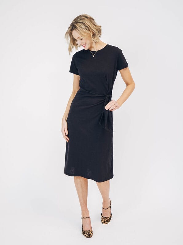 Mademoiselle YéYé Shirtkleid mit Knotendetail aus Bio-Baumwolle Bis zu 65% Rabatt