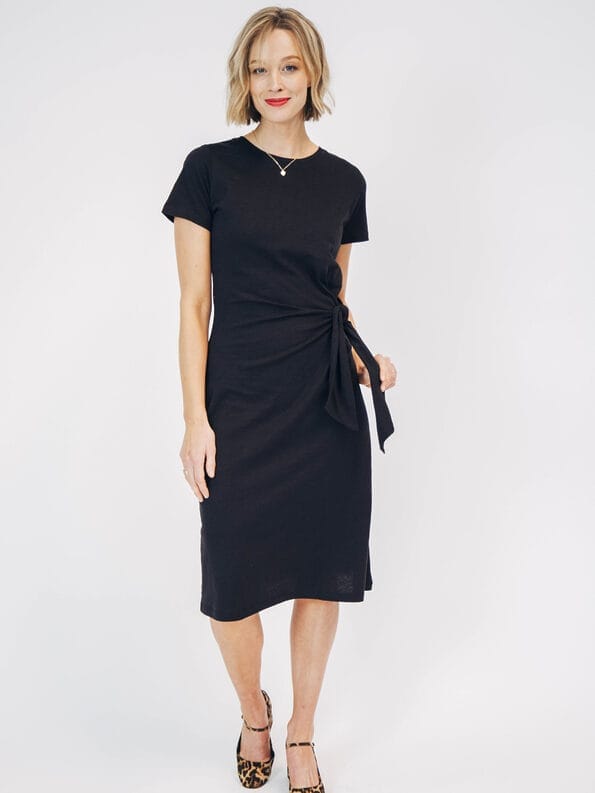 Mademoiselle YéYé Shirtkleid mit Knotendetail aus Bio-Baumwolle Bis zu 65% Rabatt