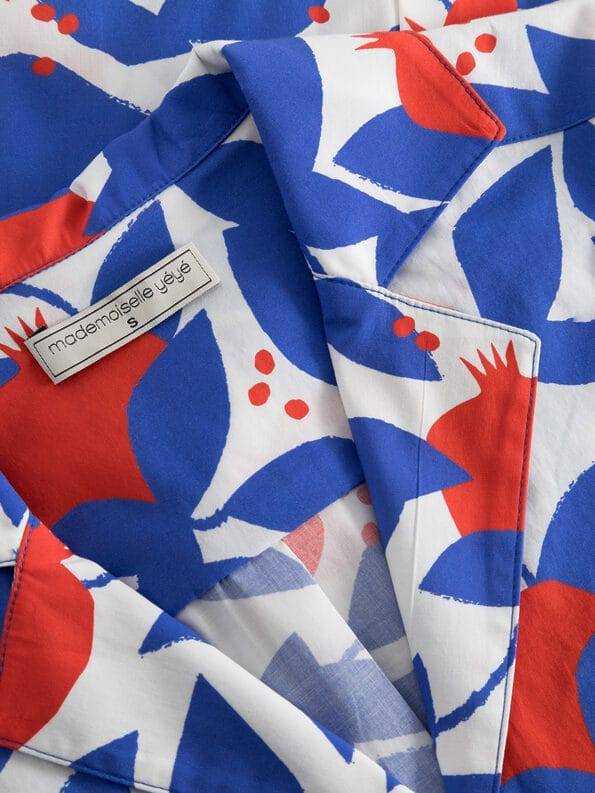 Mademoiselle YéYé Kurzarm Hemdbluse mit Reverskragen aus Bio-Baumwolle Super Rabatt