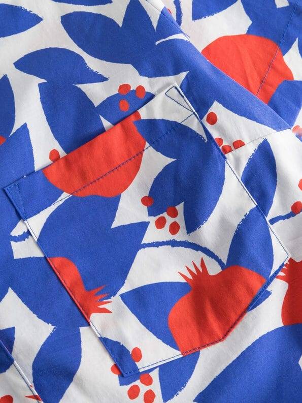 Mademoiselle YéYé Kurzarm Hemdbluse mit Reverskragen aus Bio-Baumwolle Super Rabatt
