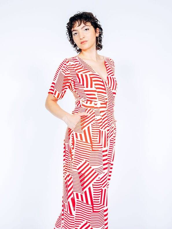 Mademoiselle YéYé Jumpsuit mit langem Bein aus EcoVero by Lenzing Speichern exportieren