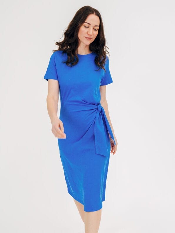 Mademoiselle YéYé Shirtkleid mit Knotendetail aus Bio-Baumwolle zollfrei
