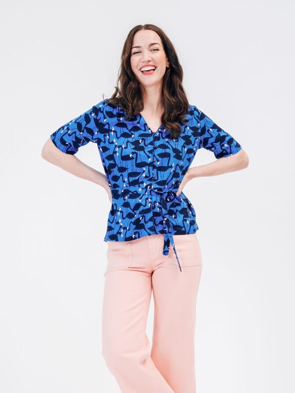 Mademoiselle YéYé Bluse mit Bindeband aus EcoVero by Lenzing Online