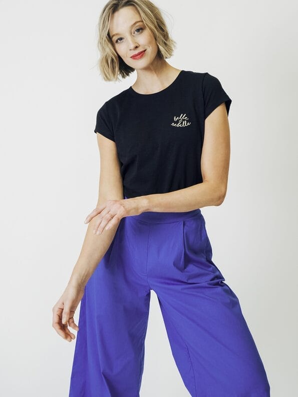 Mademoiselle YéYé Bundfaltenhose mit verkürztem Bein und Bindeband Hotsell