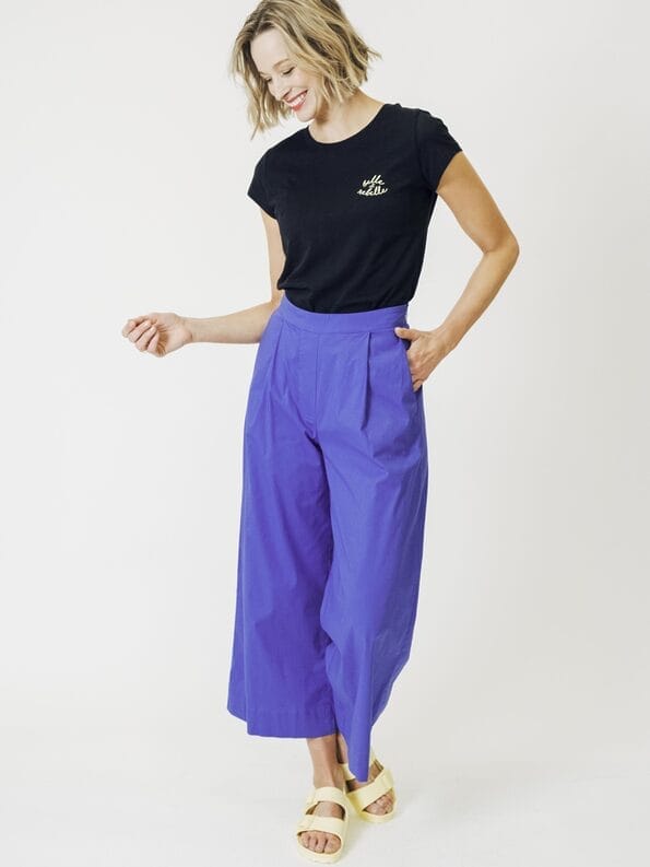 Mademoiselle YéYé Bundfaltenhose mit verkürztem Bein und Bindeband Hotsell