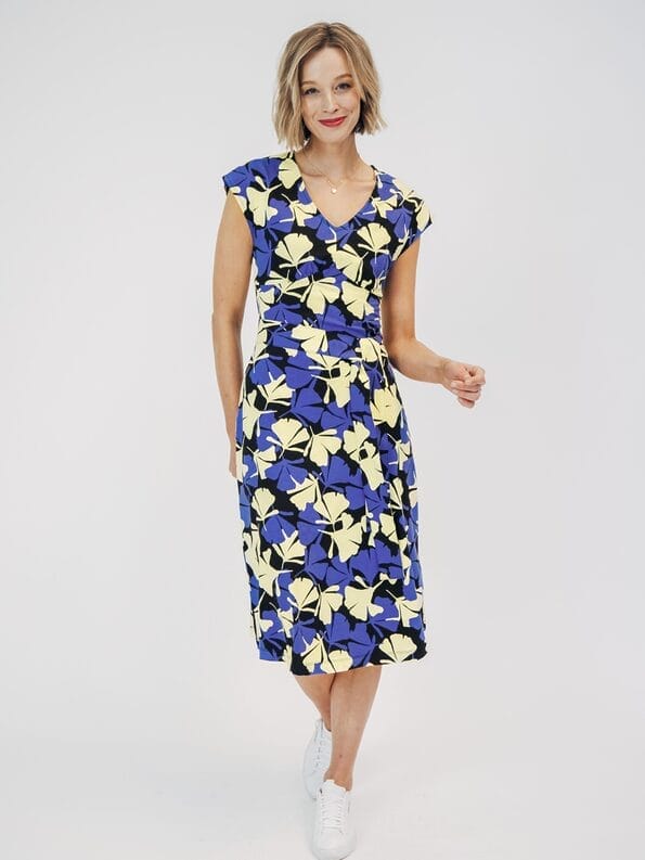 Mademoiselle YéYé Jerseykleid mit V-Ausschnitt aus EcoVero by Lenzing im Angebot