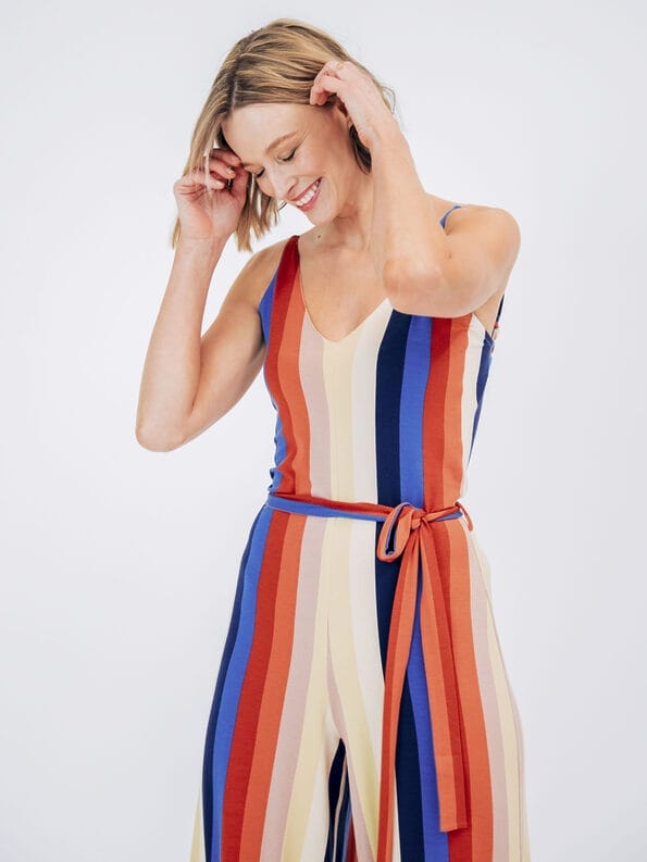 Mademoiselle YéYé Jersey Träger Jumpsuit mit weitem Bein aus EcoVero by Lenzing Blitzverkäufe