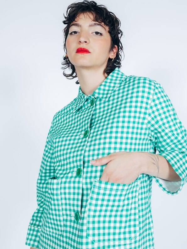 Mademoiselle YéYé Verkürzte Jacke aus Baumwolle Saisonschlussverkauf
