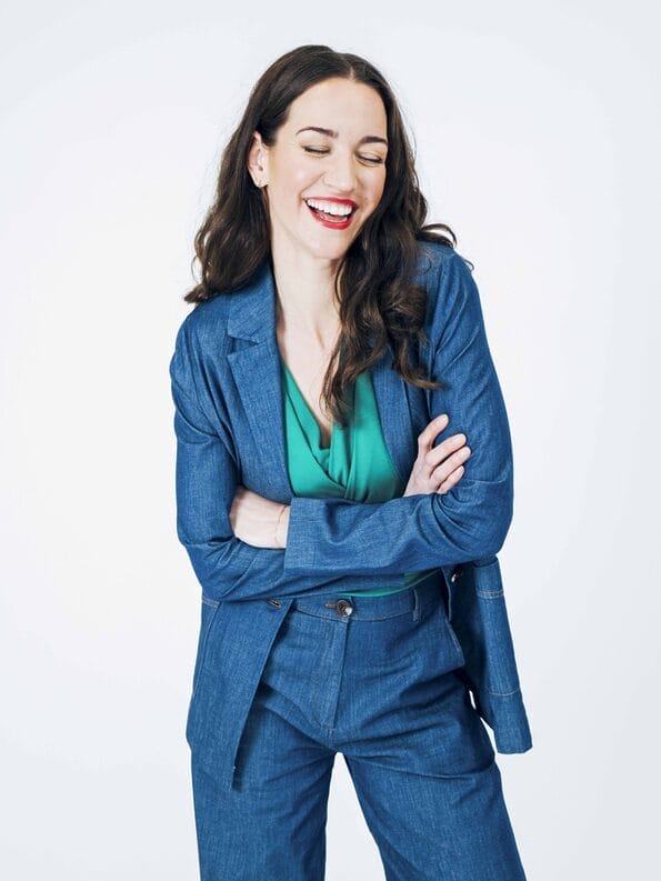 Mademoiselle YéYé Jeansblazer aus Bio-Baumwolle Weihnachtsangebot