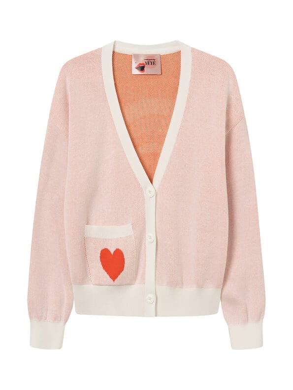 Mademoiselle YéYé Strickjacke mit V-Ausschnitt aus Bio-Baumwolle Vatertagsangebot