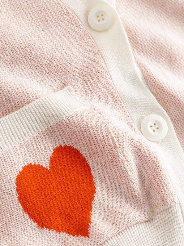 Mademoiselle YéYé Strickjacke mit V-Ausschnitt aus Bio-Baumwolle Vatertagsangebot