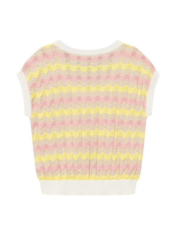 Mademoiselle YéYé Ajour Stricktop aus Bio-Baumwolle mit Lurex Zeitlich begrenztes Angebot