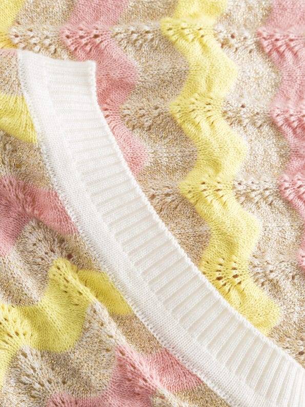 Mademoiselle YéYé Ajour Stricktop aus Bio-Baumwolle mit Lurex Zeitlich begrenztes Angebot