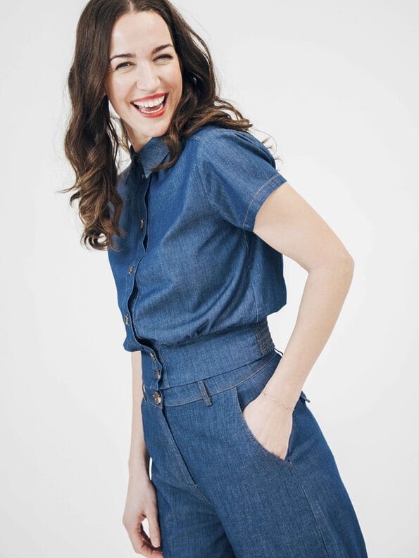 Mademoiselle YéYé Jeans Hemdbluse aus Bio-Baumwolle Saisonale Angebote