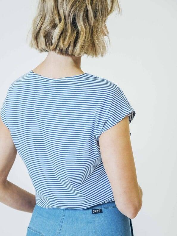 Mademoiselle YéYé Jersey Knotentop aus Bio-Baumwolle Sonderangebote