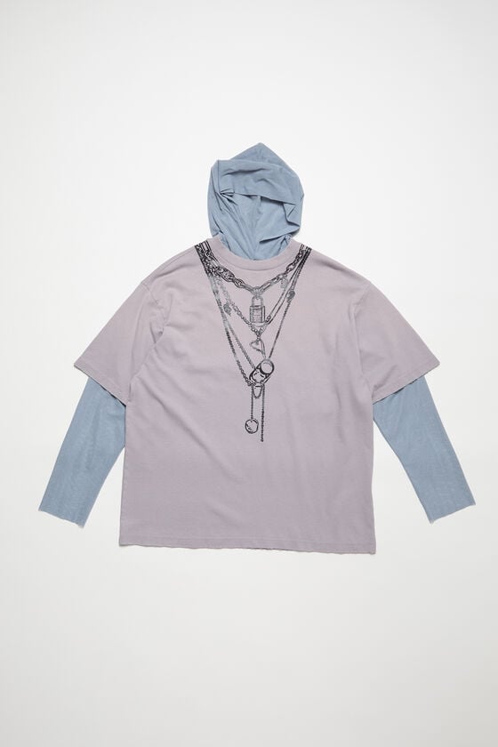 Acne Studios T-Shirt aus mehrlagigem Netzstoff Vatertagsangebot