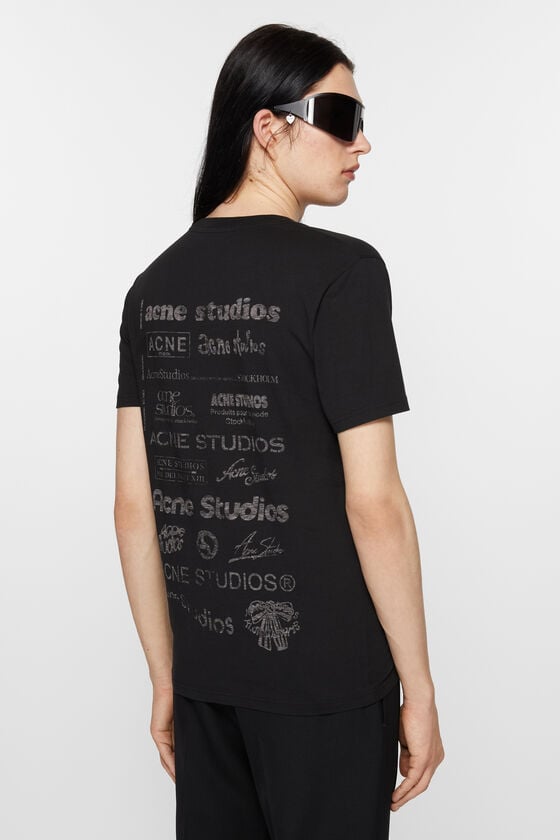 Acne Studios Logo-T-Shirt – lockere Passform Kostenlose Rückgabe