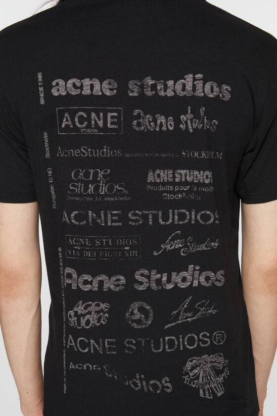 Acne Studios Logo-T-Shirt – lockere Passform Kostenlose Rückgabe
