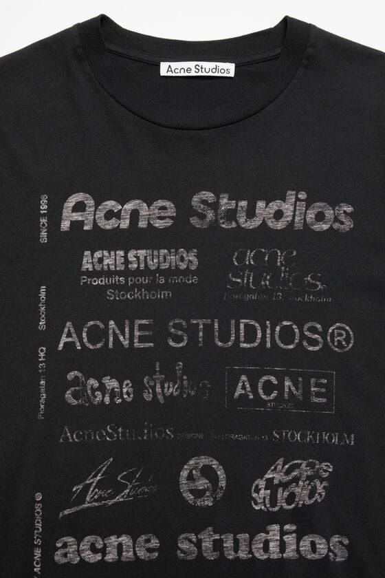 Acne Studios Logo-T-Shirt – lockere Passform Kostenlose Rückgabe