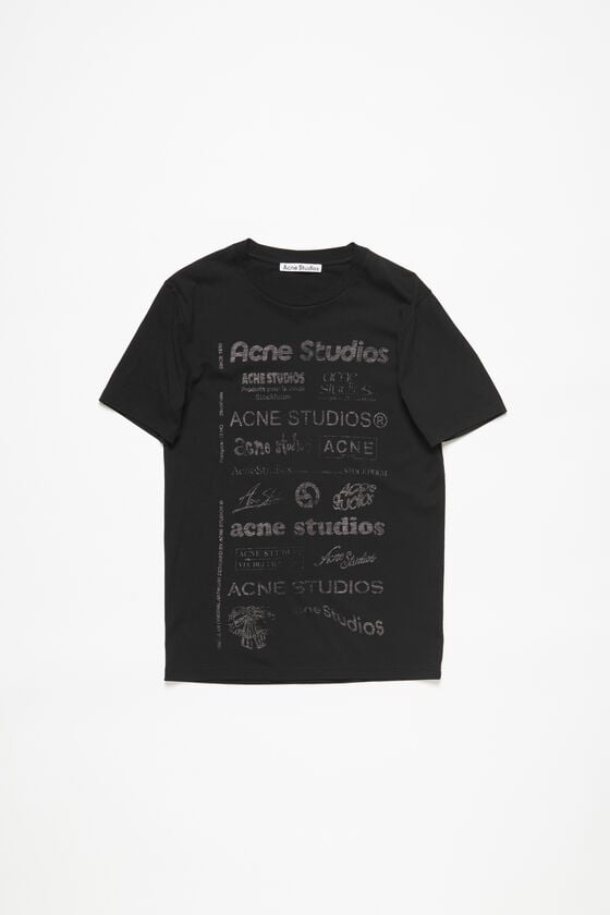 Acne Studios Logo-T-Shirt – lockere Passform Kostenlose Rückgabe