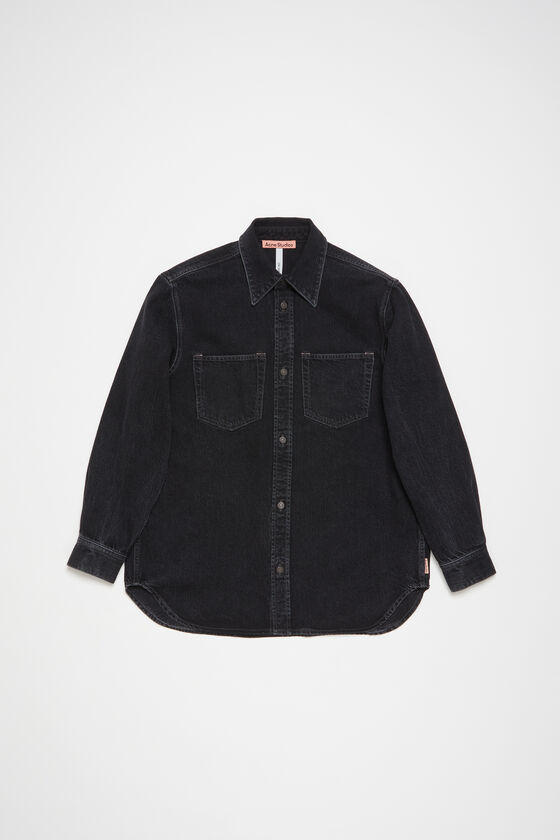 Acne Studios Jeanshemd mit Knopfleiste - Lockere Passform Bis zu 50% Rabatt