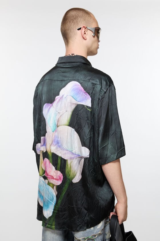 Acne Studios Bedrucktes Hemd mit Knopfleiste 50% Rabatt mit kostenlosem Versand