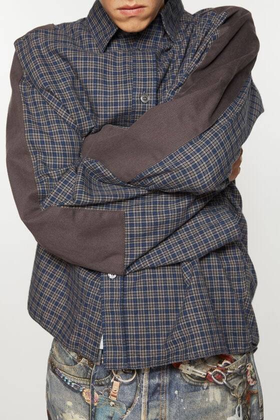 Acne Studios Kariertes Hemd mit Knöpfen Kostenloser Versand international