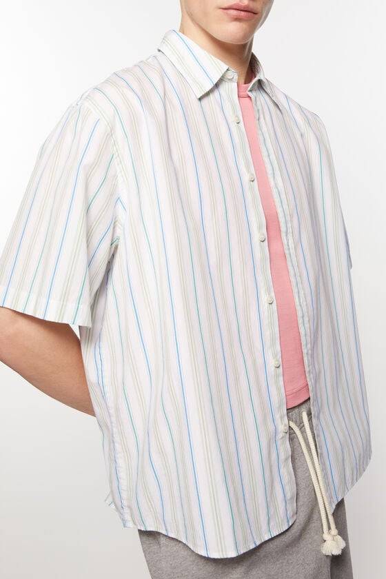 Acne Studios Gestreiftes Hemd mit Knopfleiste Unisex Fabrikladen