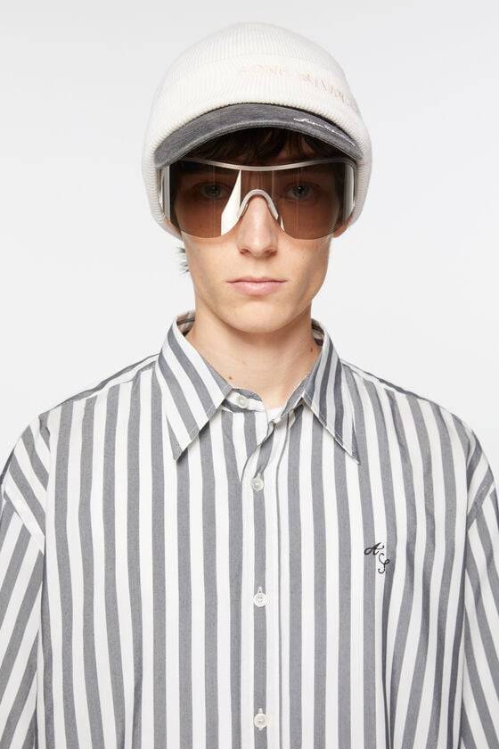 Acne Studios Gestreiftes Hemd mit Knopfleiste Im Verkauf