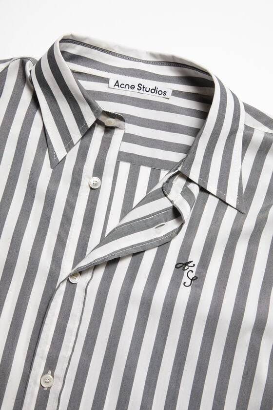 Acne Studios Gestreiftes Hemd mit Knopfleiste Im Verkauf