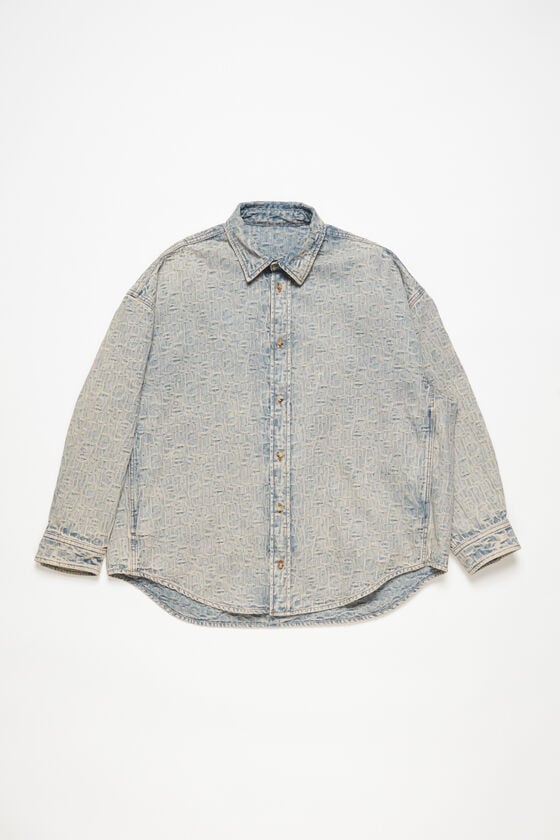 Acne Studios Monogramm-Jeanshemd – entspannte Passform Rabatte dieses Monats