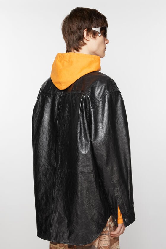 Acne Studios Hemdjacke aus Leder Outlet